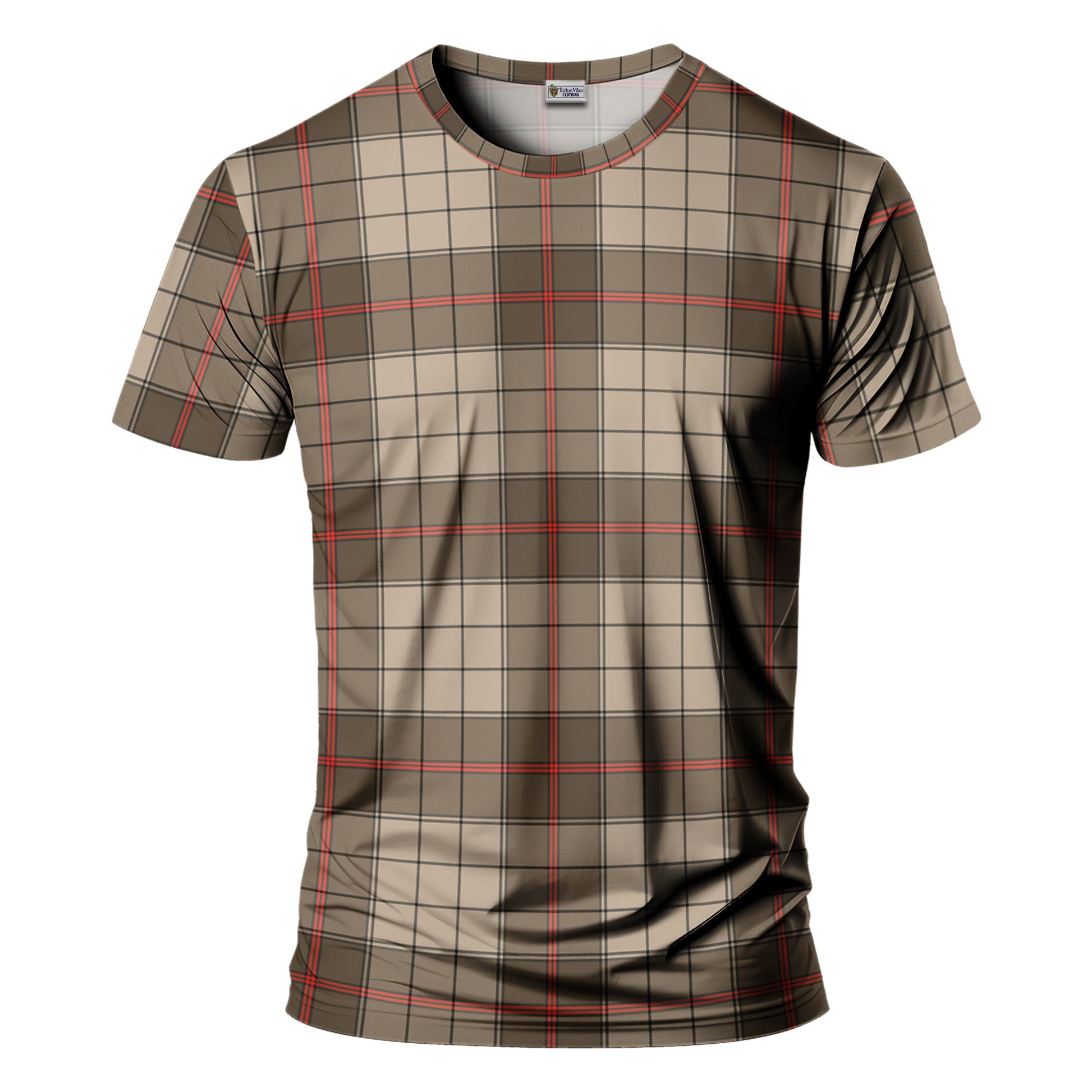 Tartan Vibes Clothing Ulster Brown Modern Tartan T-Shirt