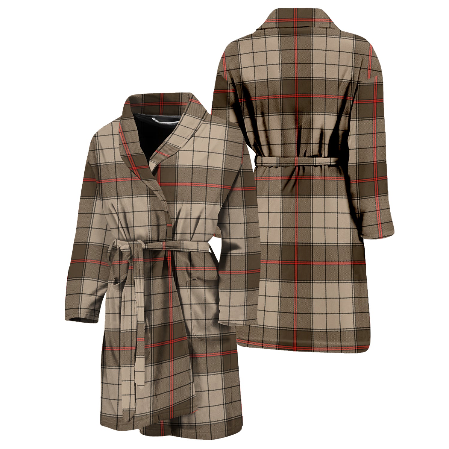 Tartan Vibes Clothing Ulster Brown Modern Tartan Bathrobe