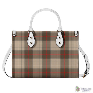 Ulster Brown Modern Tartan Luxury Leather Handbags