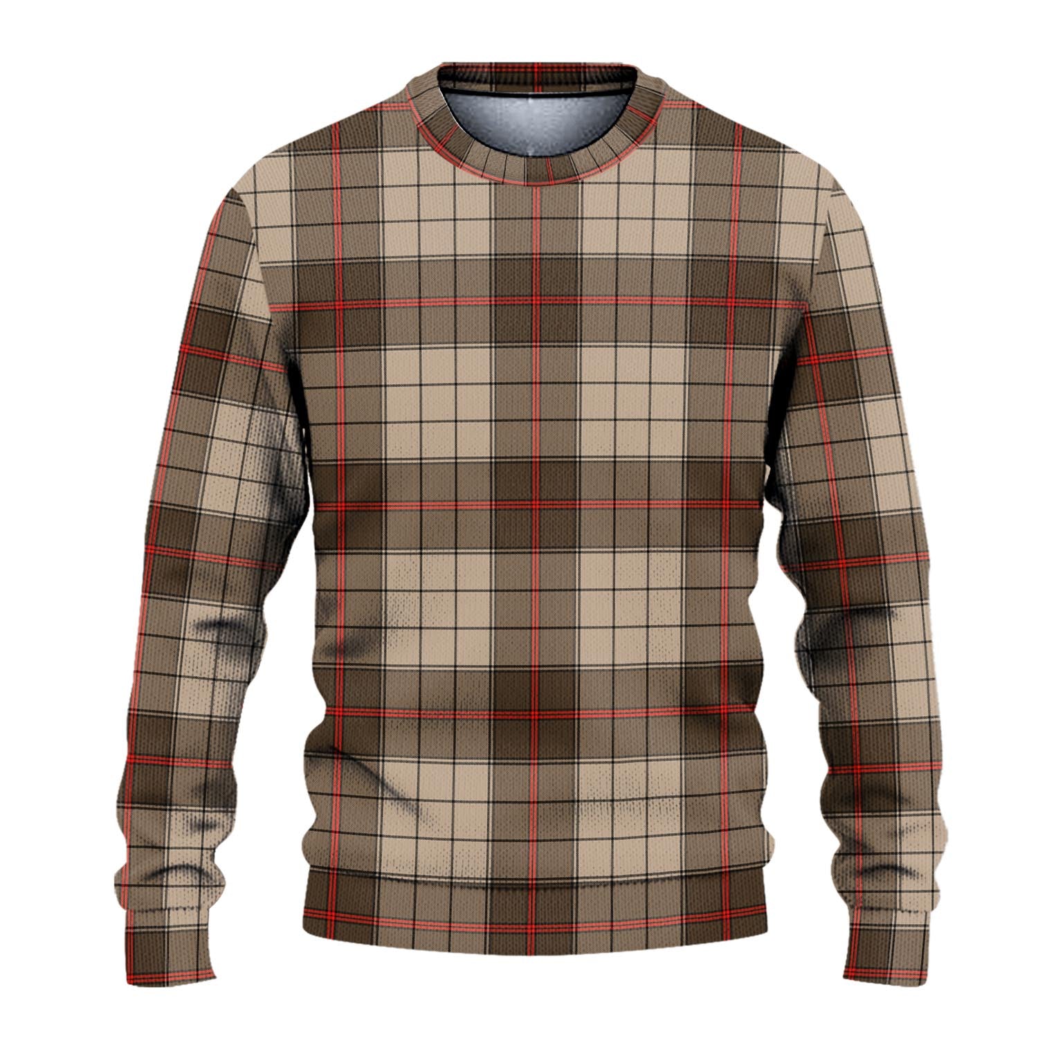 Tartan Vibes Clothing Ulster Brown Modern Tartan Knitted Sweater