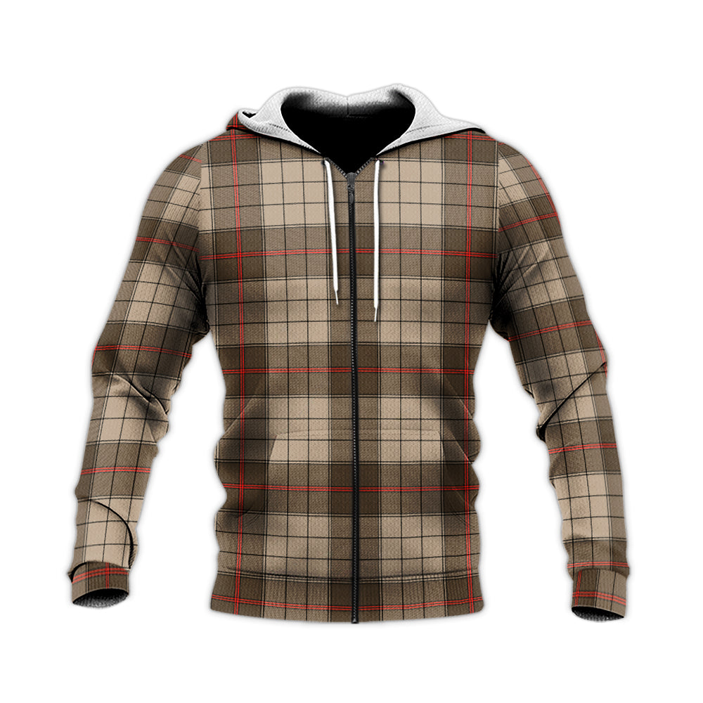 Tartan Vibes Clothing Ulster Brown Modern Tartan Knitted Hoodie