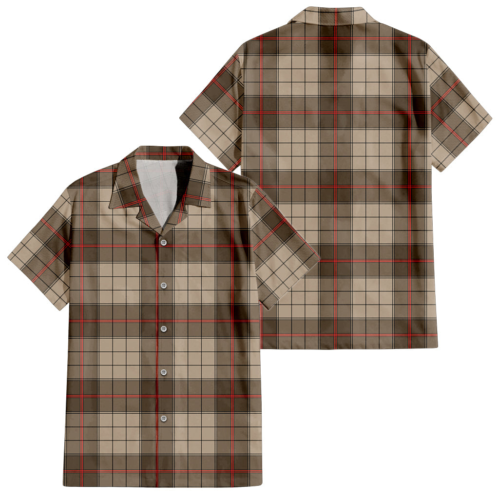 Tartan Vibes Clothing Ulster Brown Modern Tartan Short Sleeve Button Up Shirt