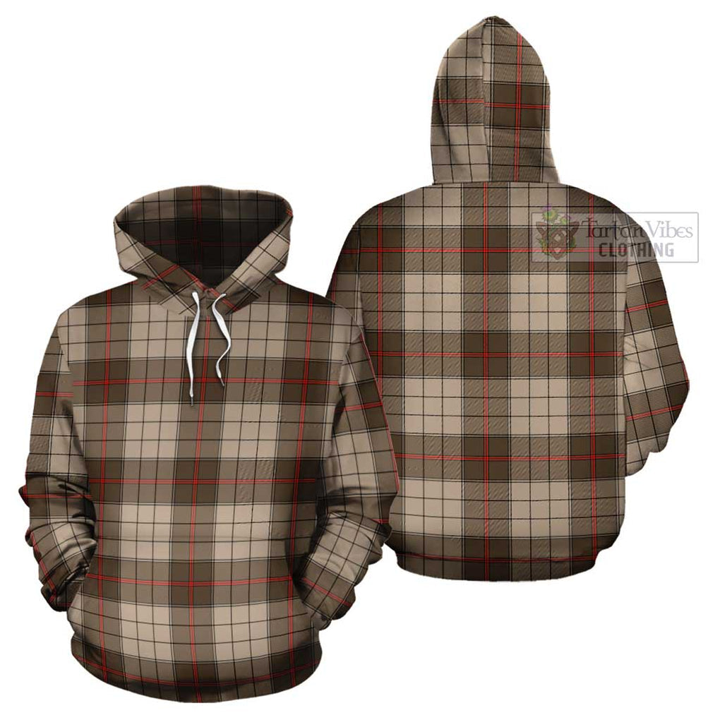 Ulster Brown Modern Tartan Cotton Hoodie Pullover Hoodie - Tartan Vibes Clothing