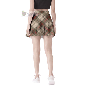 Ulster Brown Modern Tartan Women's Plated Mini Skirt