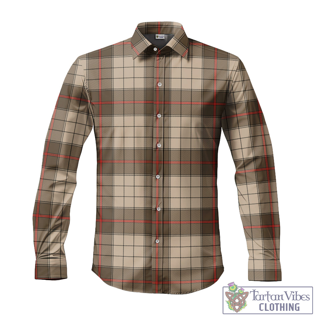 Tartan Vibes Clothing Ulster Brown Modern Tartan Long Sleeve Button Up Shirt