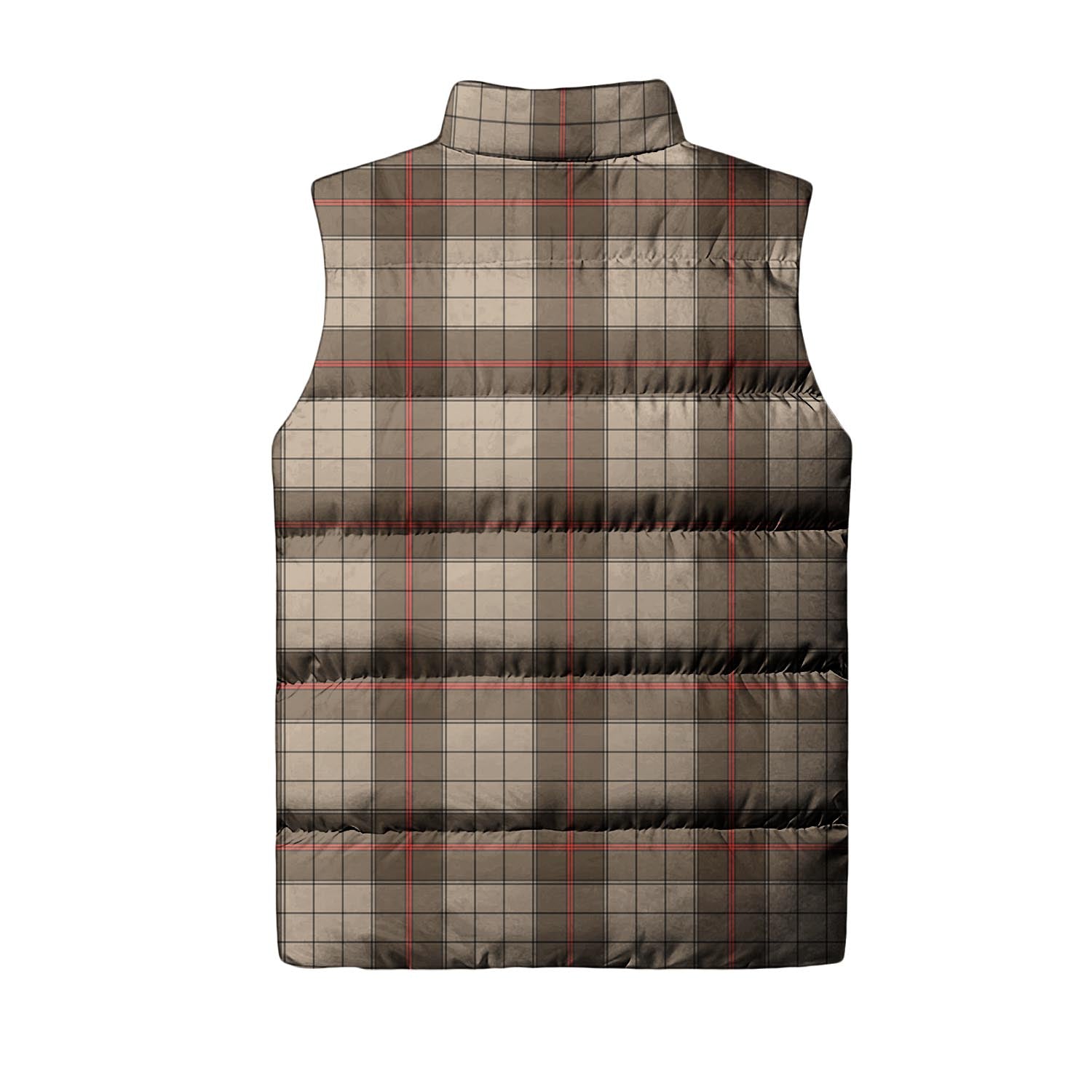 Ulster Brown Modern Tartan Sleeveless Puffer Jacket - Tartanvibesclothing