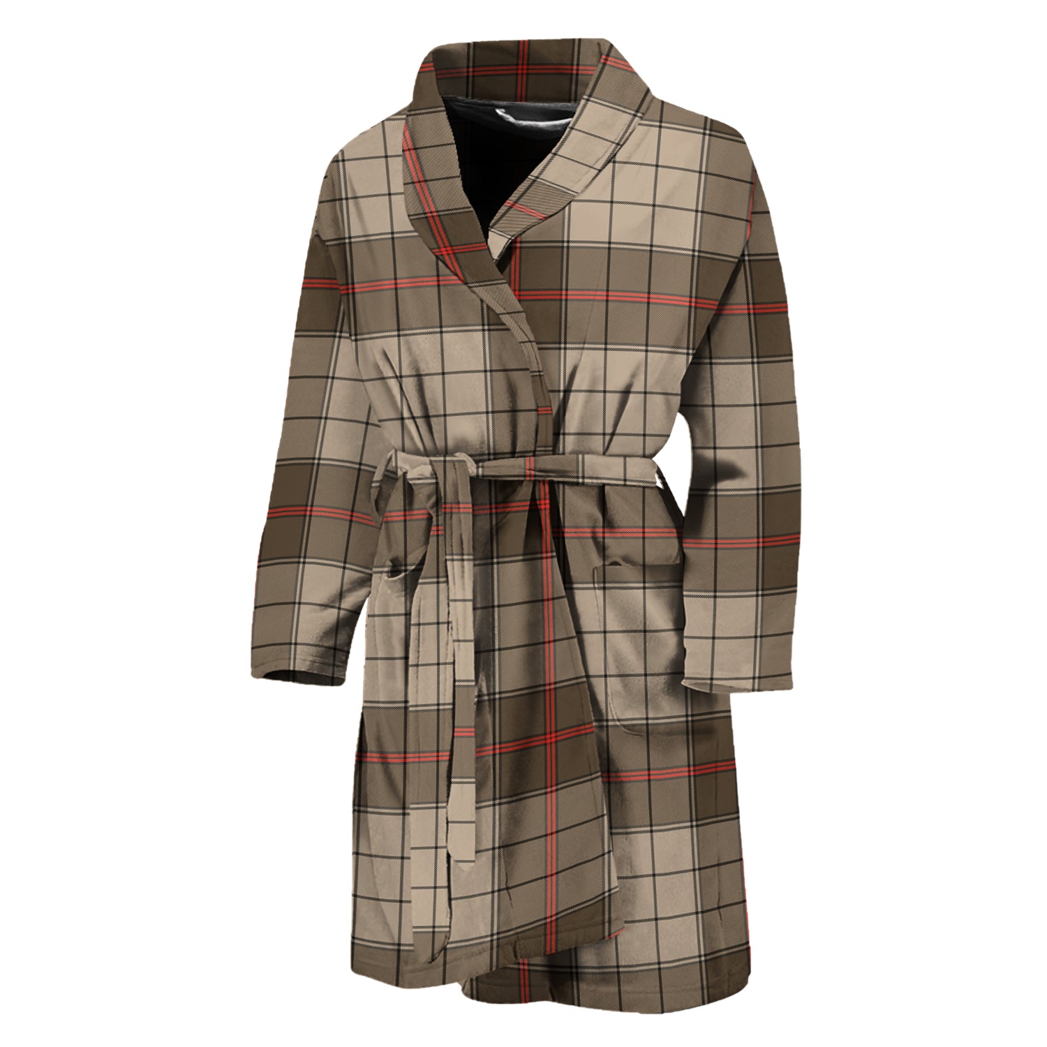 Tartan Vibes Clothing Ulster Brown Modern Tartan Bathrobe