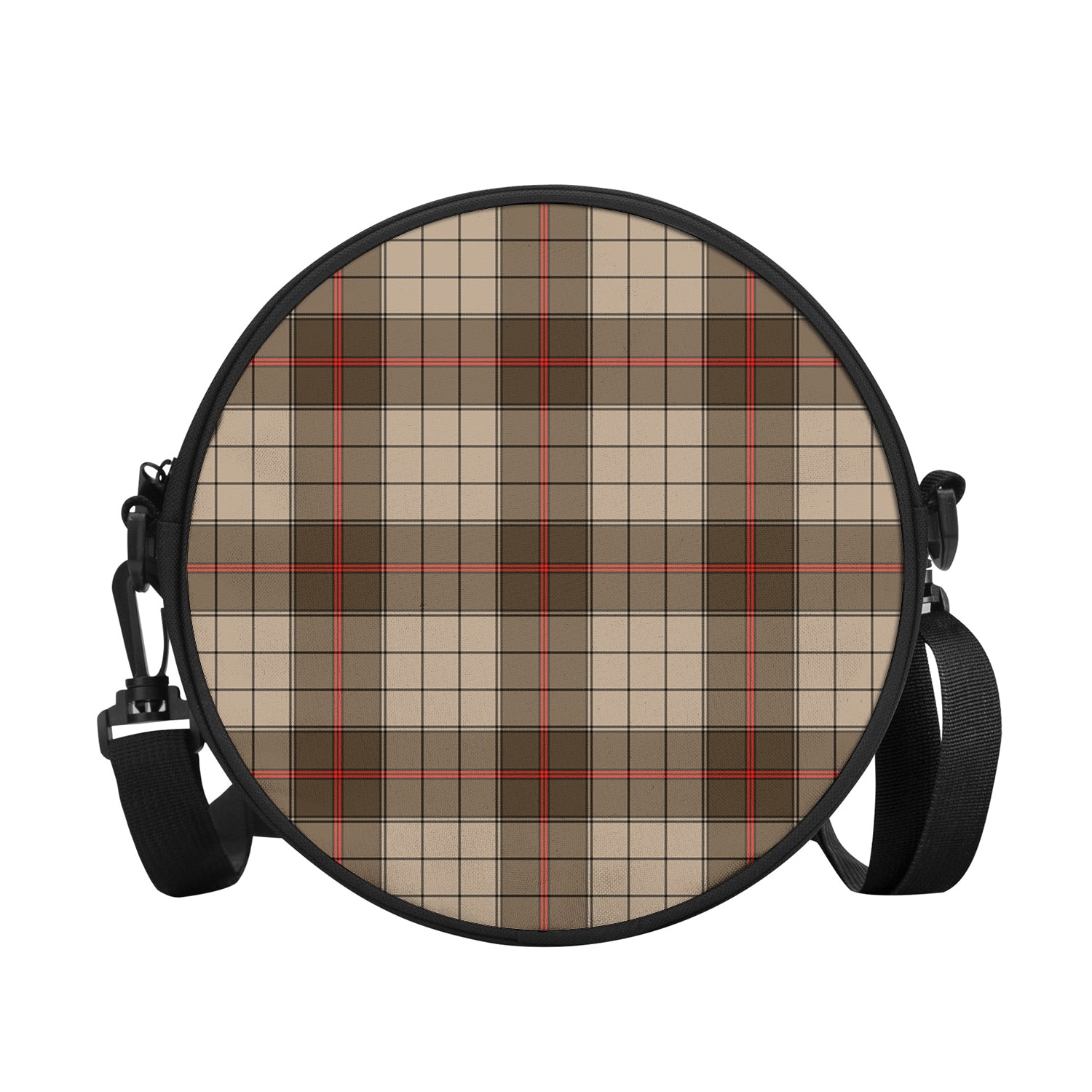 Tartan Vibes Clothing Ulster Brown Modern Tartan Round Satchel Bags