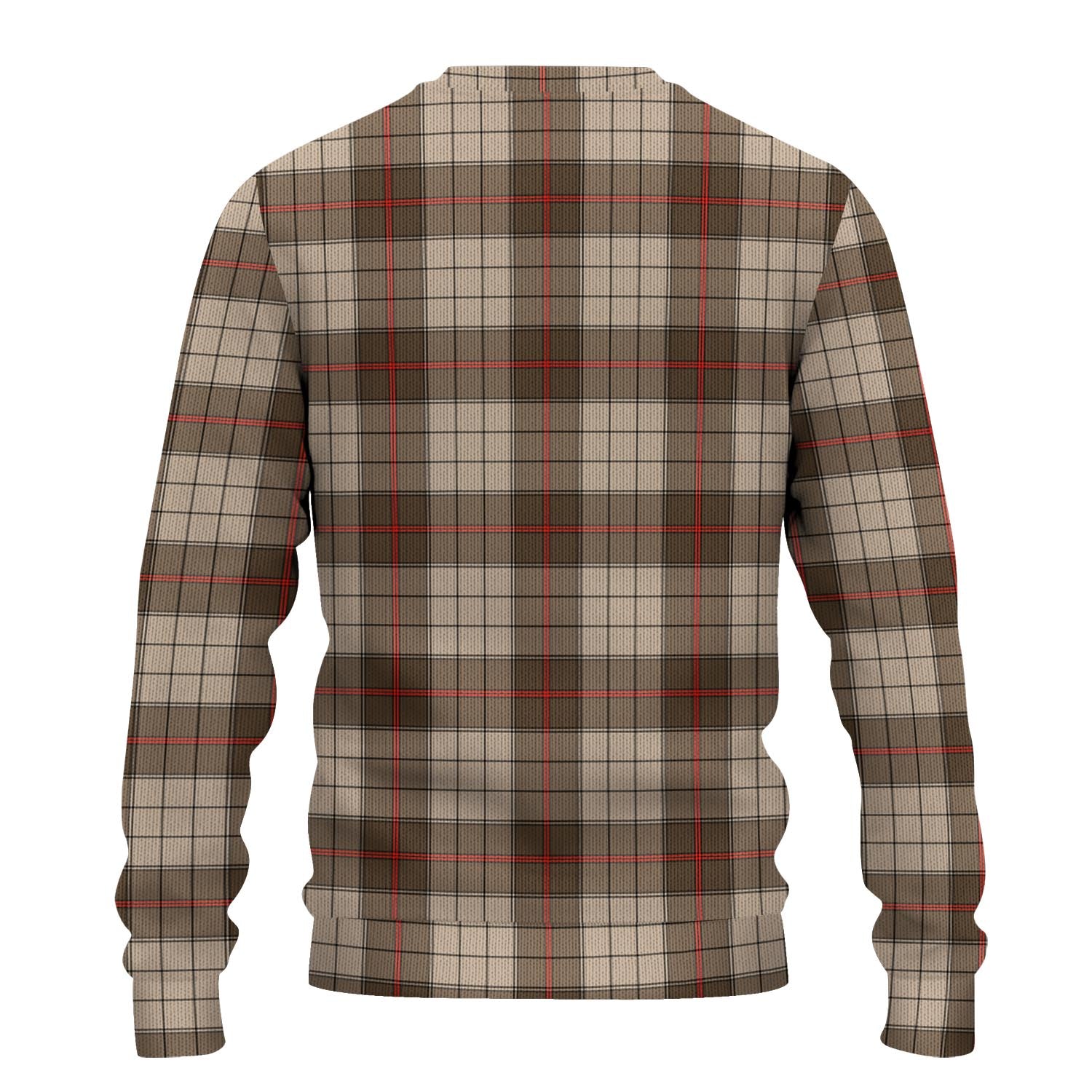 Ulster Brown Modern Tartan Knitted Sweater - Tartanvibesclothing