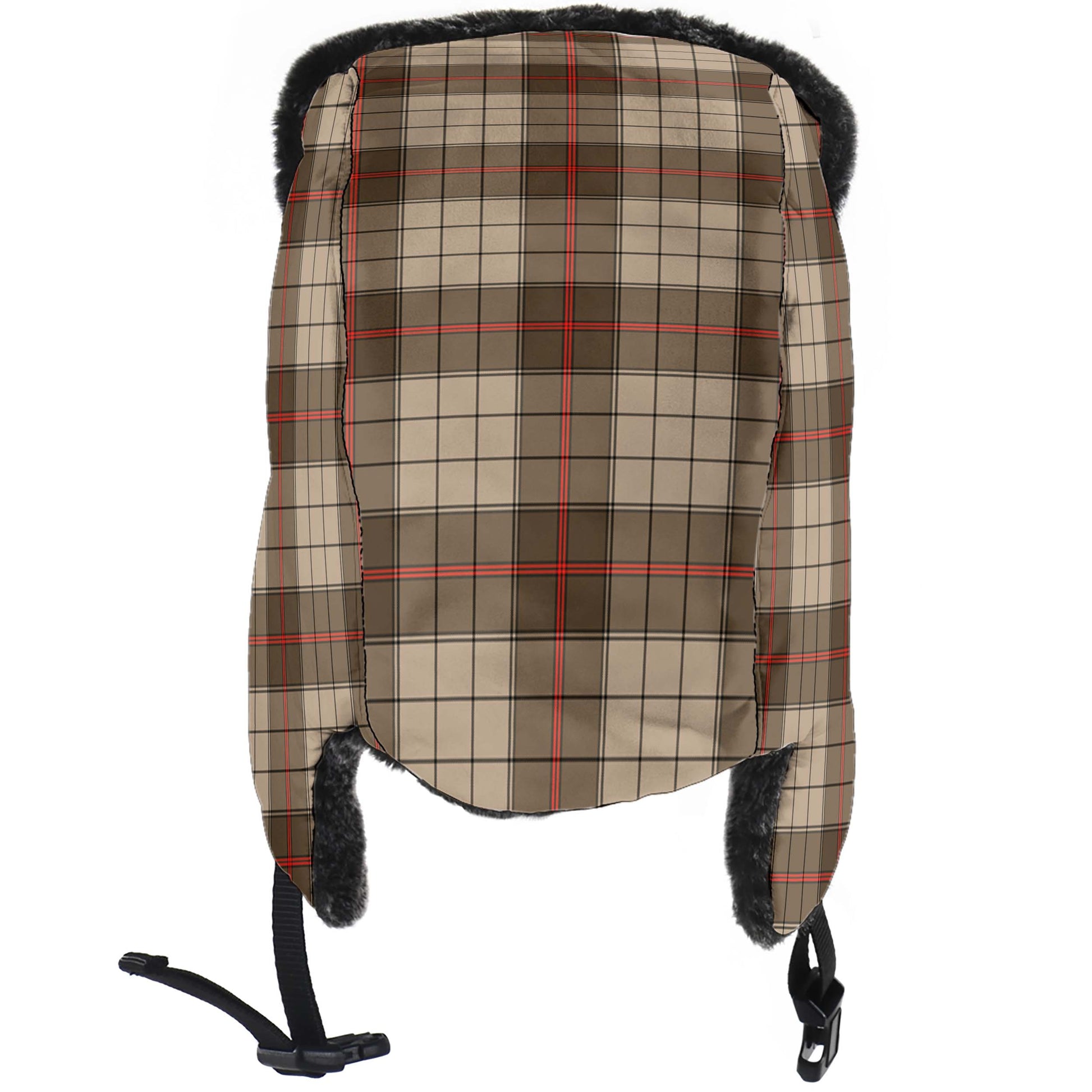 Ulster Brown Modern Tartan Winter Trapper Hat - Tartanvibesclothing