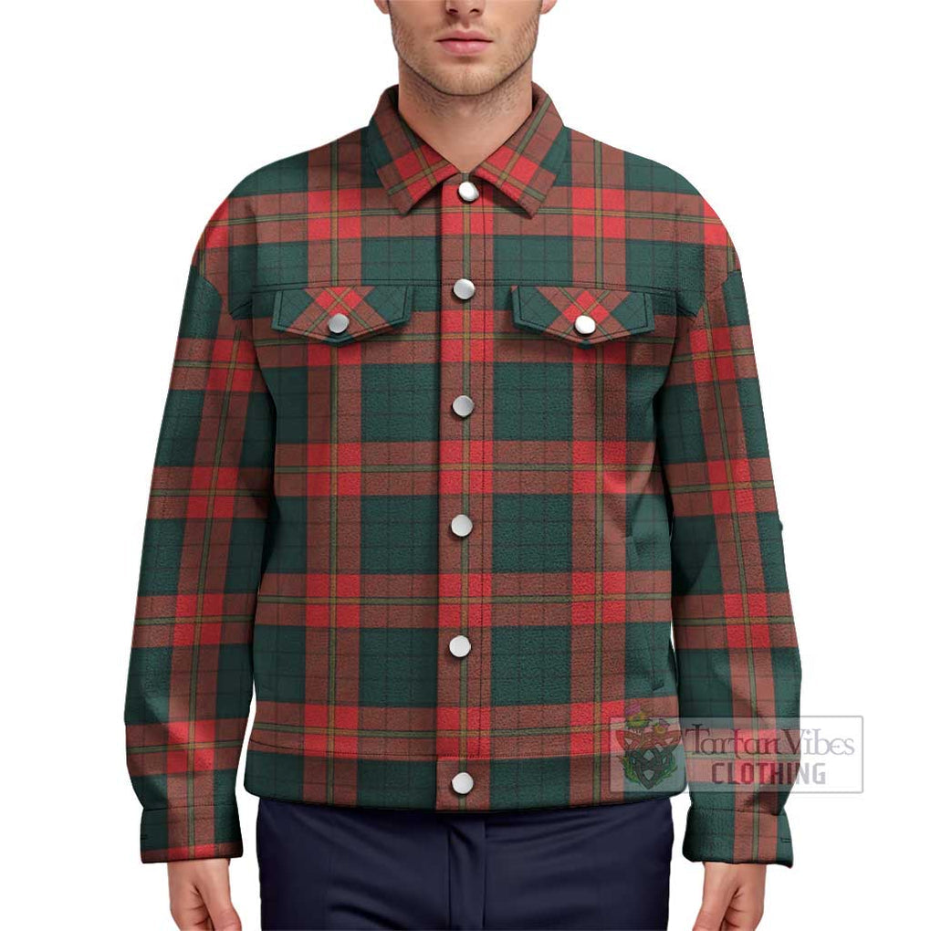 Ulster Red Tartan Unisex Lapel Cotton Jacket Unisex - Tartan Vibes Clothing