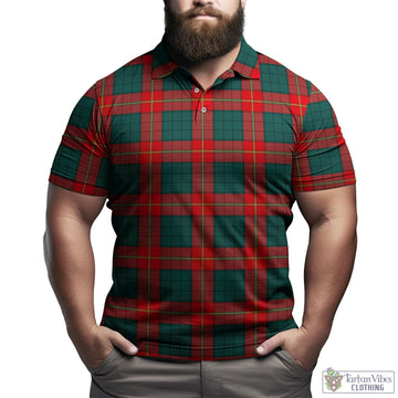 Ulster Red Tartan Mens Polo Shirt