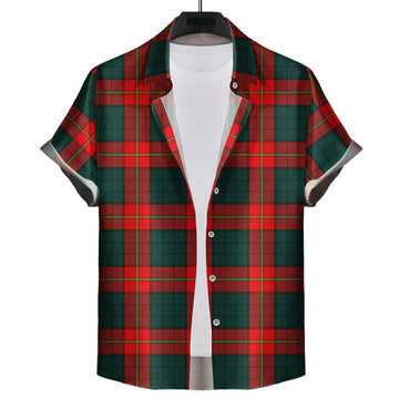 Ulster Red Tartan Short Sleeve Button Up Shirt