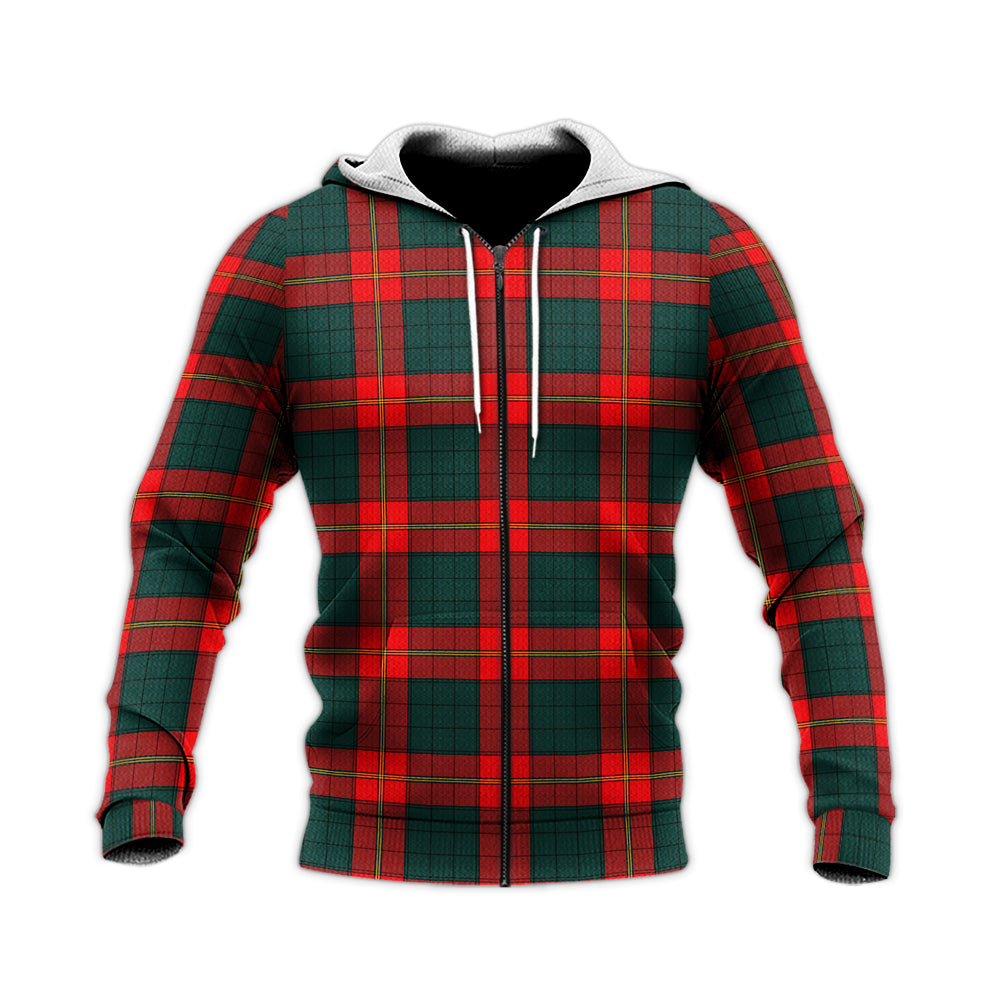 Tartan Vibes Clothing Ulster Red Tartan Knitted Hoodie