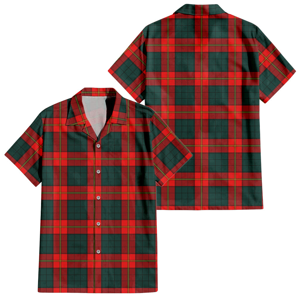 Tartan Vibes Clothing Ulster Red Tartan Short Sleeve Button Up Shirt