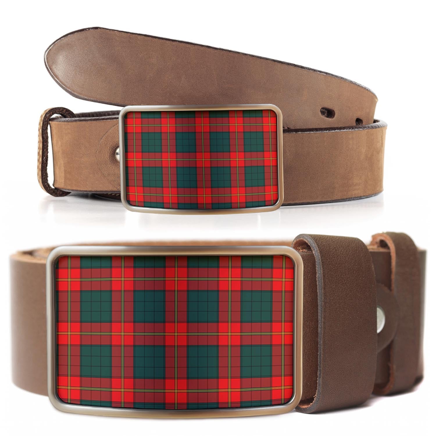 Tartan Vibes Clothing Ulster Red Tartan Belt Buckles