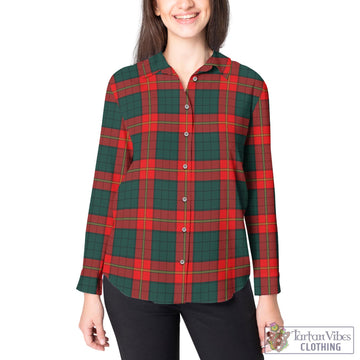 Ulster Red Tartan Women's Casual Shirt