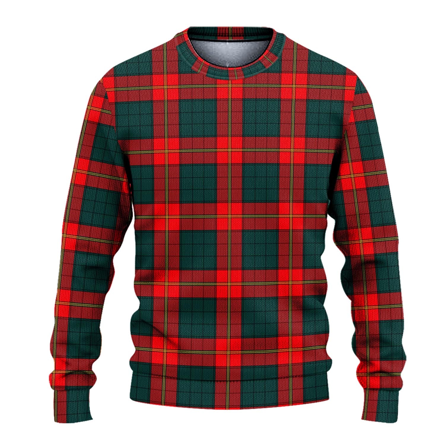 Tartan Vibes Clothing Ulster Red Tartan Knitted Sweater