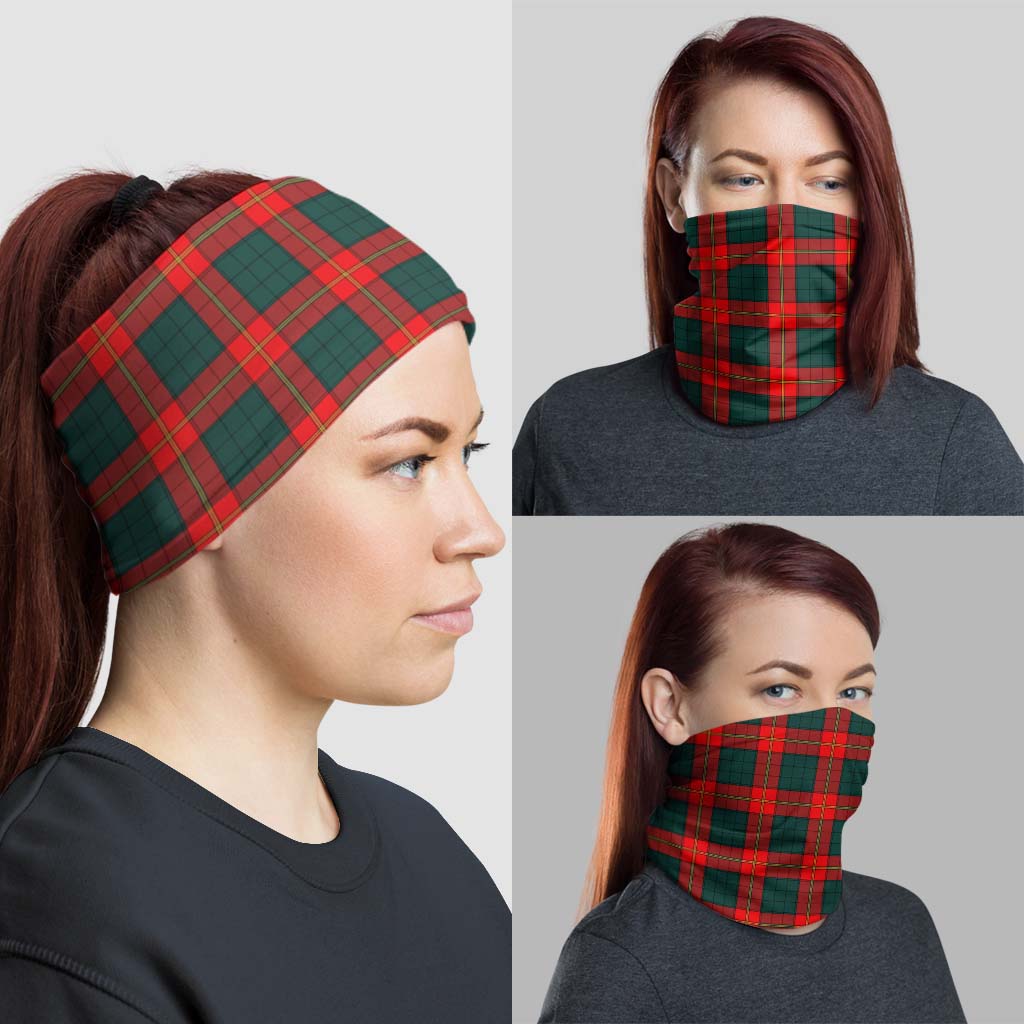 Ulster Red Tartan Neck Gaiters, Tartan Bandanas, Tartan Head Band