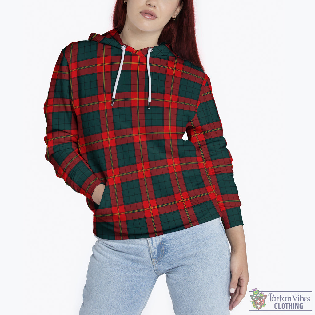 Tartan Vibes Clothing Ulster Red Tartan Hoodie