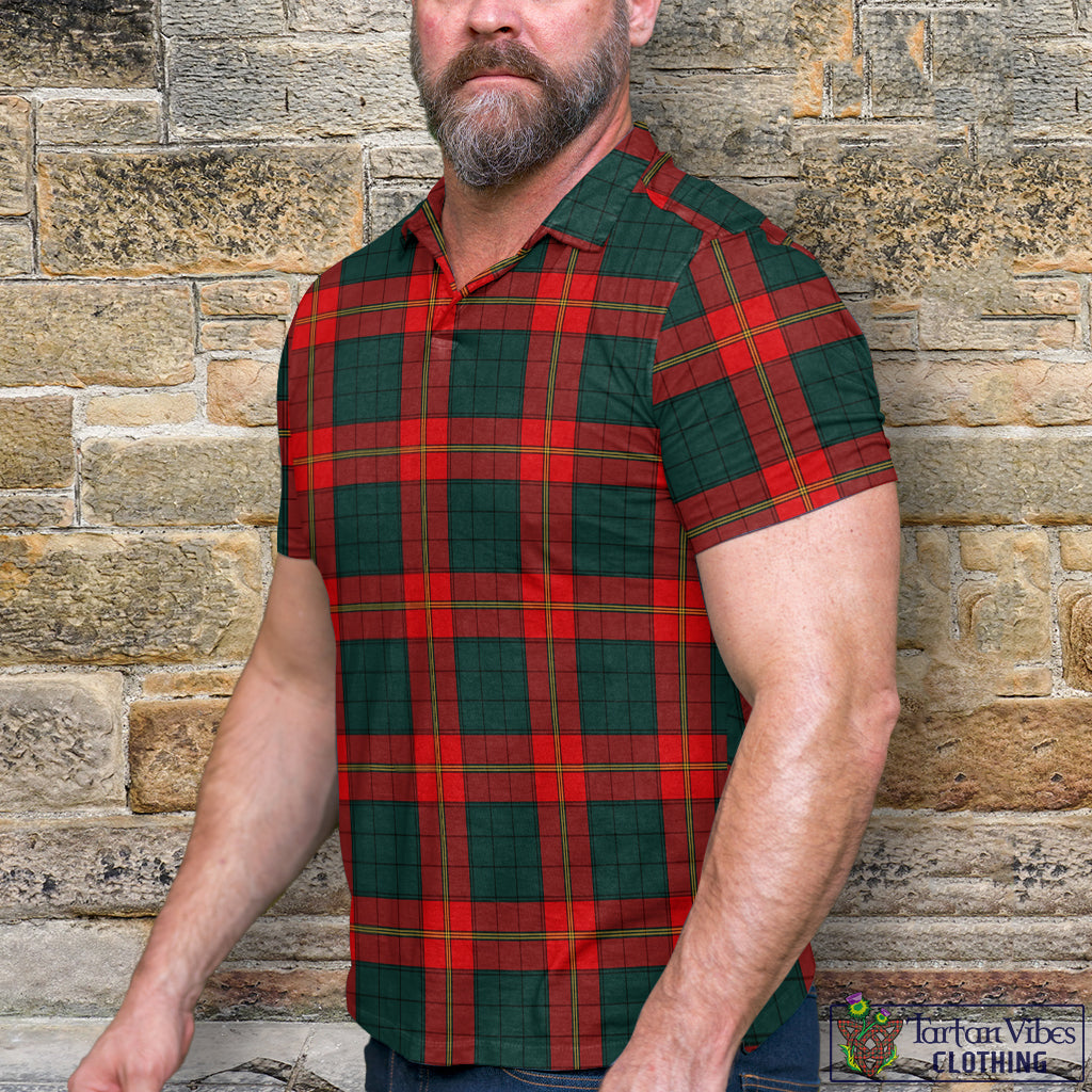 Tartan Vibes Clothing Ulster Red Tartan Mens Polo Shirt