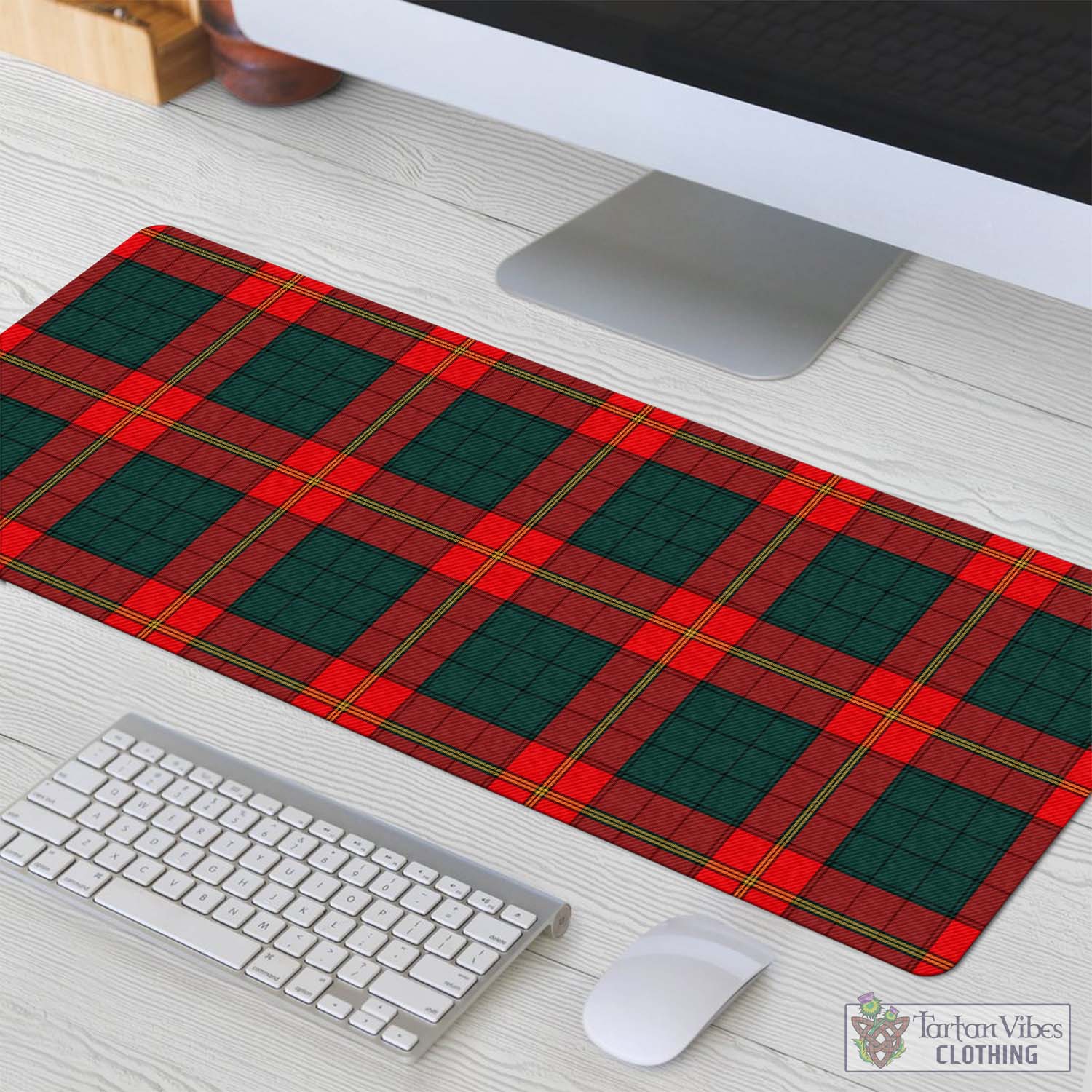 Tartan Vibes Clothing Ulster Red Tartan Mouse Pad