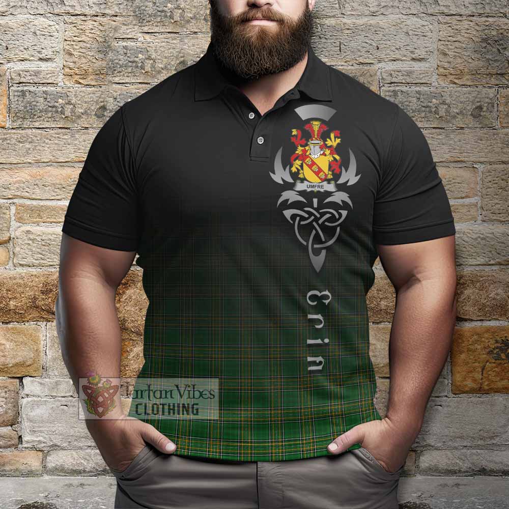 Umfre Irish Clan Polo Shirt with Coat of Arms Erin Go Bragh Celtic Inspired - Tartan Vibes Clothing