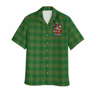 Underwood Irish Clan Tartan Hawaiian Shirt with Coat of Arms Kid - Tartan Vibes Clothing