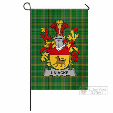 Uniacke Irish Clan Tartan Flag with Coat of Arms