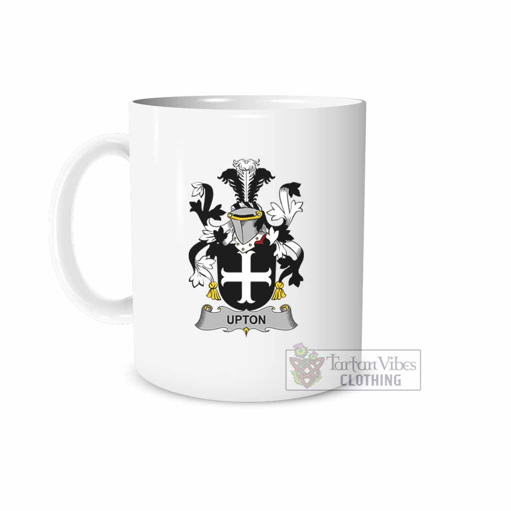 Upton Irish Clan Coat of Arms Ceramic Mug White - 2D-tartanvibesclothing
