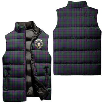 Urquhart Tartan Sleeveless Puffer Jacket with Family Crest