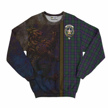Urquhart Tartan Family Crest Sweatshirt Alba Gu Brath Be Brave Lion Ancient Style Unisex - Tartan Vibes Clothing
