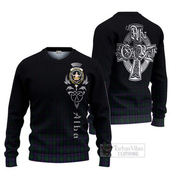 Urquhart Tartan Ugly Sweater Featuring Alba Gu Brath Family Crest Celtic Inspired