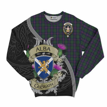 Urquhart Tartan Family Crest Sweatshirt Lion Rampant Royal Thistle Shield Celtic Inspired Unisex - Tartan Vibes Clothing