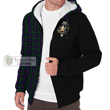 Urquhart Tartan Sherpa Hoodie with Family Crest and Half Of Me Style