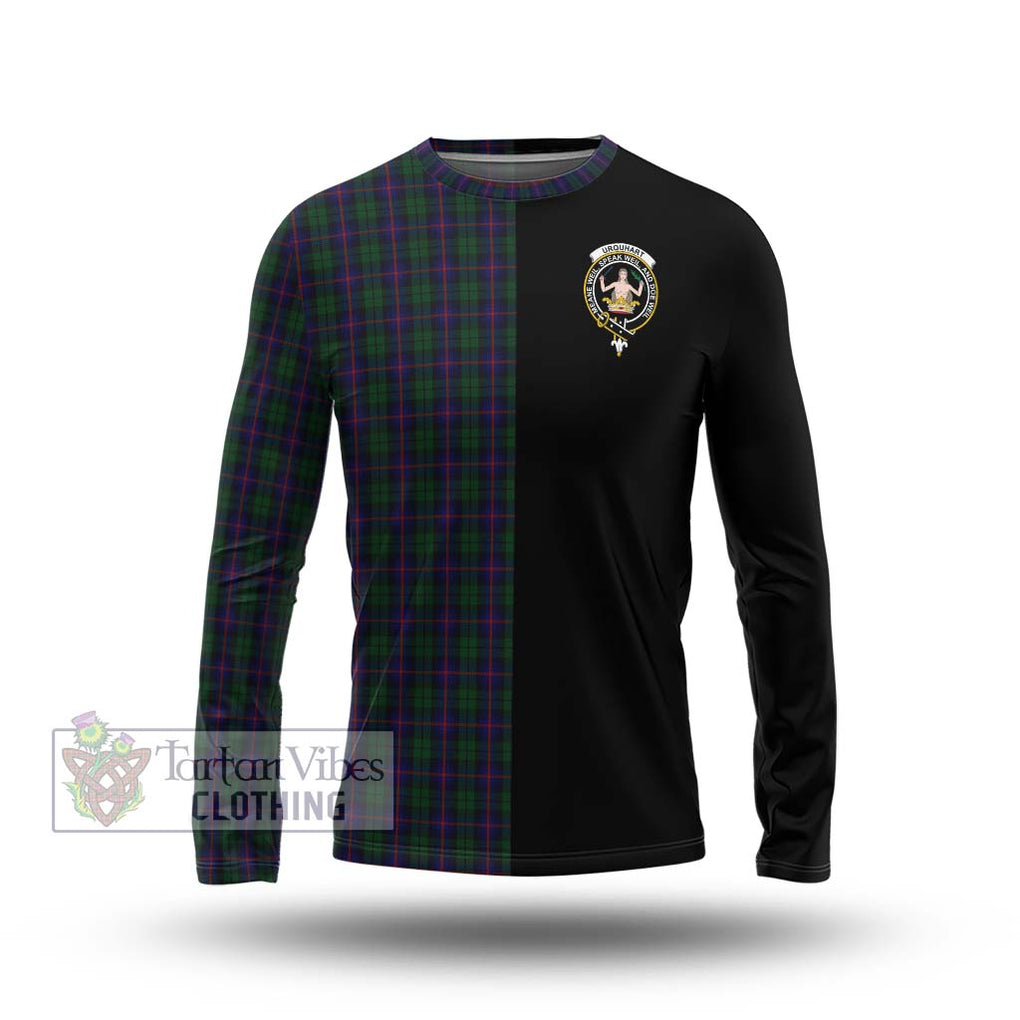 Urquhart Tartan Long Sleeve T-Shirt with Family Crest and Half Of Me Style Unisex - Tartanvibesclothing Shop