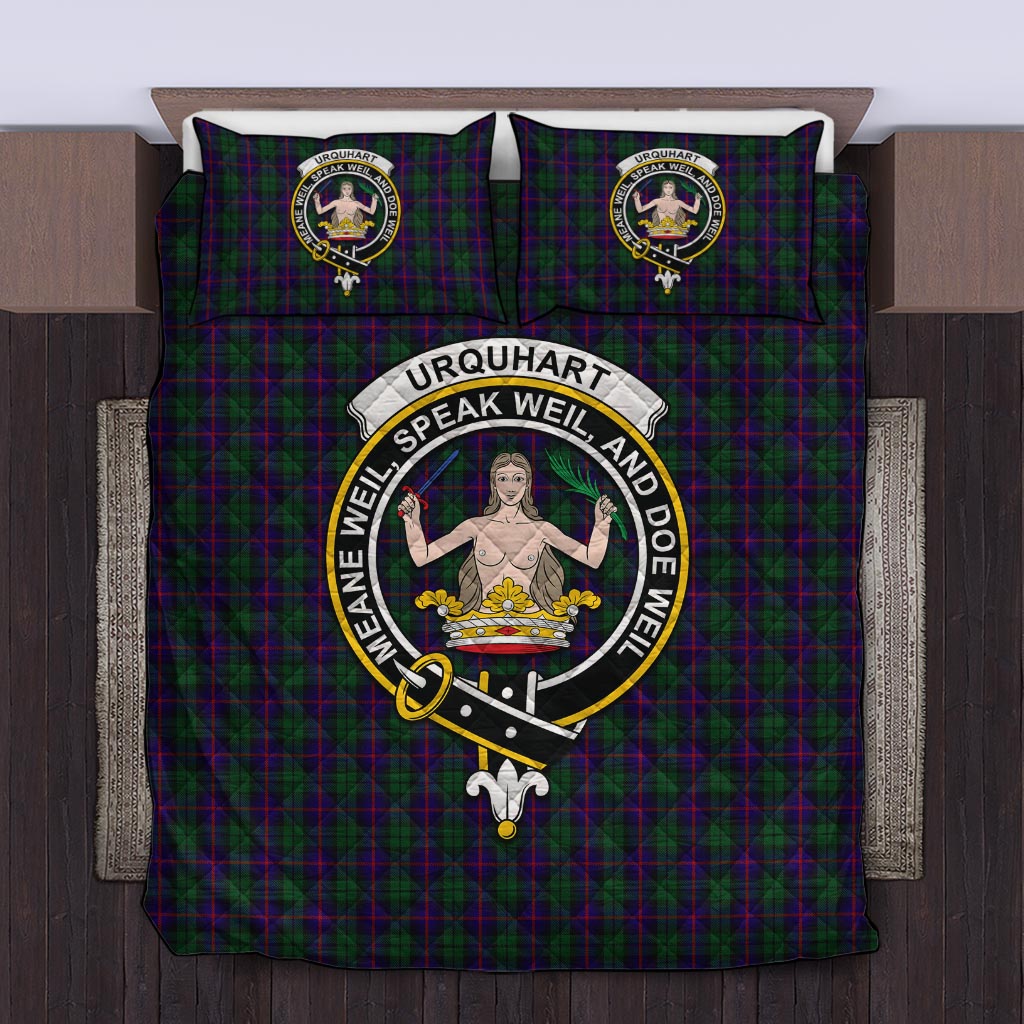 Urquhart Tartan Quilt Bed Set with Family Crest Twin - Tartan Vibes Clothing