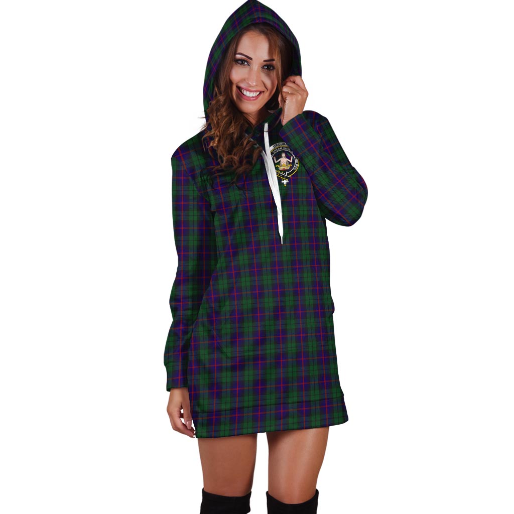 Urquhart Tartan Hoodie Dress with Family Crest - Tartan Vibes Clothing