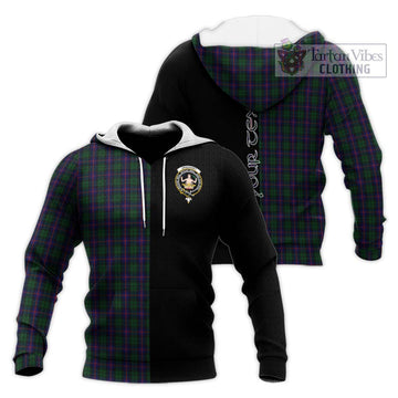 Urquhart Tartan Knitted Hoodie with Family Crest and Half Of Me Style