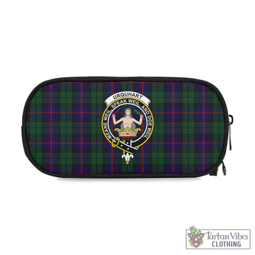 Urquhart Tartan Pen and Pencil Case with Family Crest