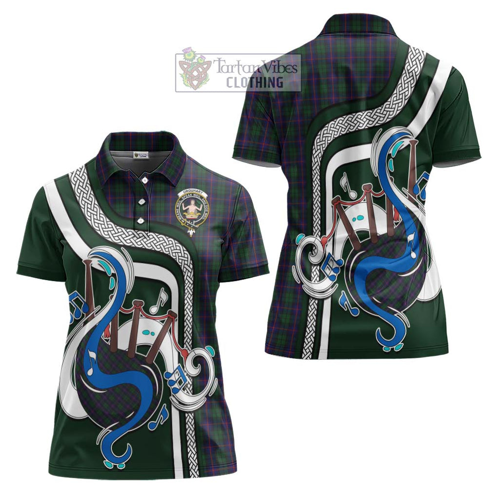 Urquhart Tartan Women's Polo Shirt with Epic Bagpipe Style Women - Tartanvibesclothing Shop