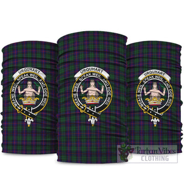 Urquhart Tartan Neck Gaiters, Tartan Bandanas, Tartan Head Band with Family Crest