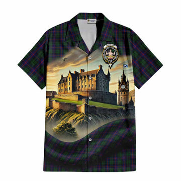 Urquhart Tartan Family Crest Hawaiian Shirt with Scottish Ancient Castle Style Kid - Tartan Vibes Clothing