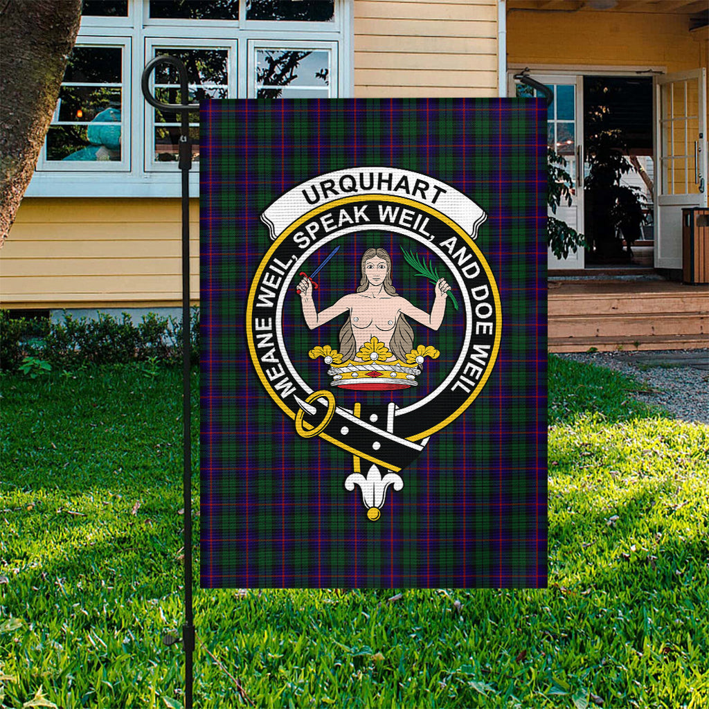 Urquhart Tartan Flag with Family Crest - Tartan Vibes Clothing