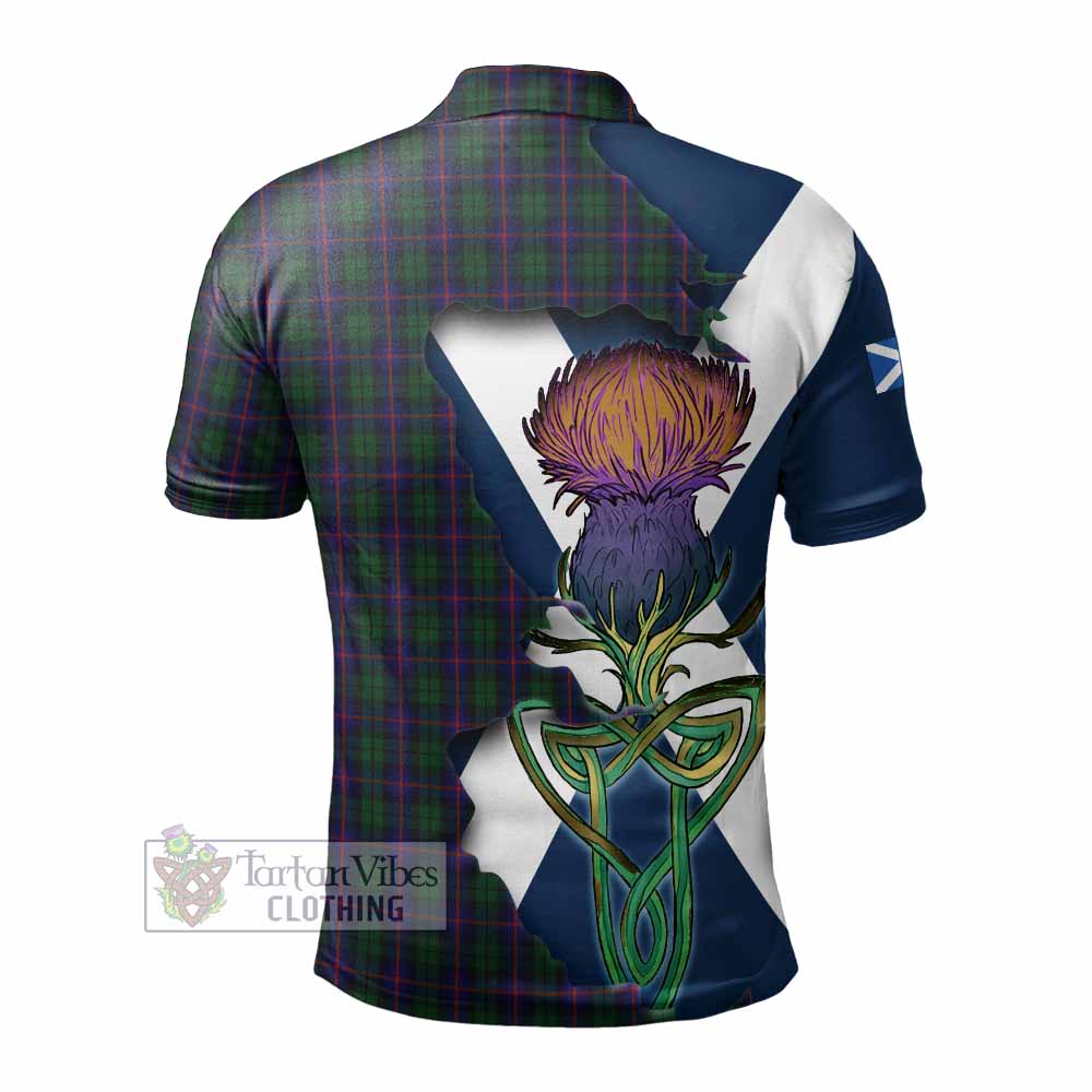 Urquhart Tartan Family Crest Polo Shirt Scottish Thistle Celtic Inspired - Tartan Vibes Clothing