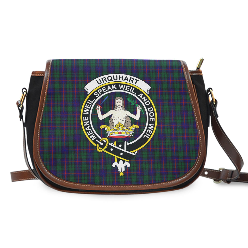 Urquhart Tartan Saddle Bag with Family Crest - Tartan Vibes Clothing