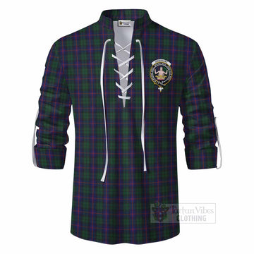 Urquhart Tartan Ghillie Kilt Shirt with Family Crest DNA In Me Style