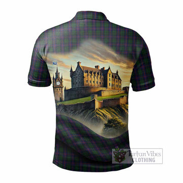 Urquhart Tartan Family Crest Polo Shirt with Scottish Ancient Castle Style - Tartan Vibes Clothing