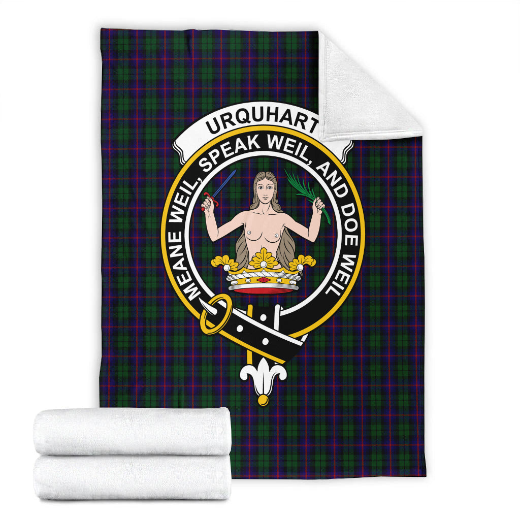 urquhart-tartab-blanket-with-family-crest