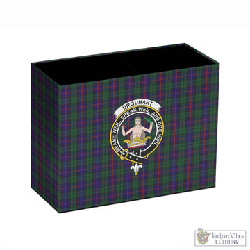 Urquhart Tartan Pen Holder with Family Crest